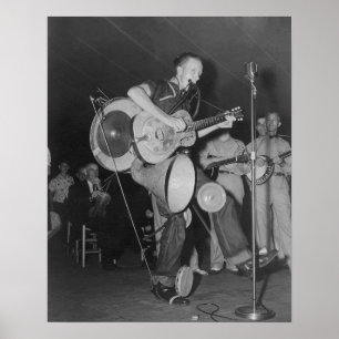 Póster Banda de um homem só, 1938. Foto antiga