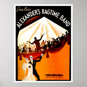 Poster Banda do tempo de pano do Alexanders de Irving