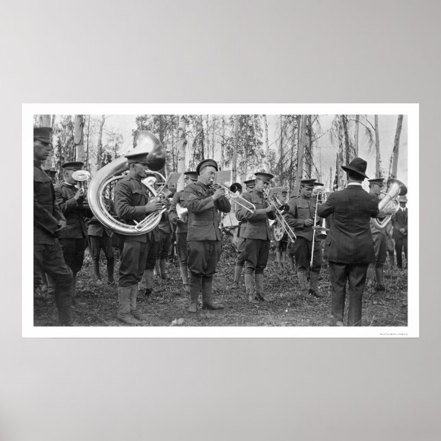 Póster Banda Militar do Alasca 1920 (Frente)