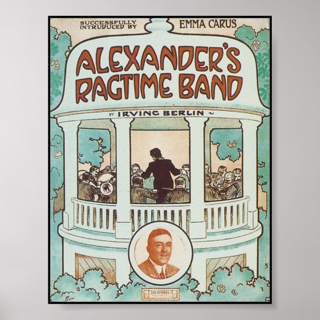 Poster Banda Ragtime de Alexandre, Cobrir de Songbook Vin (Frente)