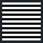 Póster Bandas brancas e pretas chic<br><div class="desc">Padrão elegante de listras preto e branco. Personalize-o com o seu nome ou com as iniciais do monograma. Clique no botão "personalizar" para obter mais opções de personalização. Escolha o estilo e a cor da fonte.</div>