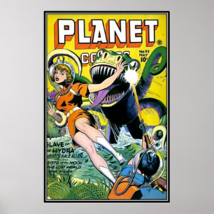 Póster Bandas desenhadas do vintage -