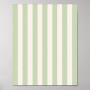 Poster Bandas Verticais Verticais Verde Pastel