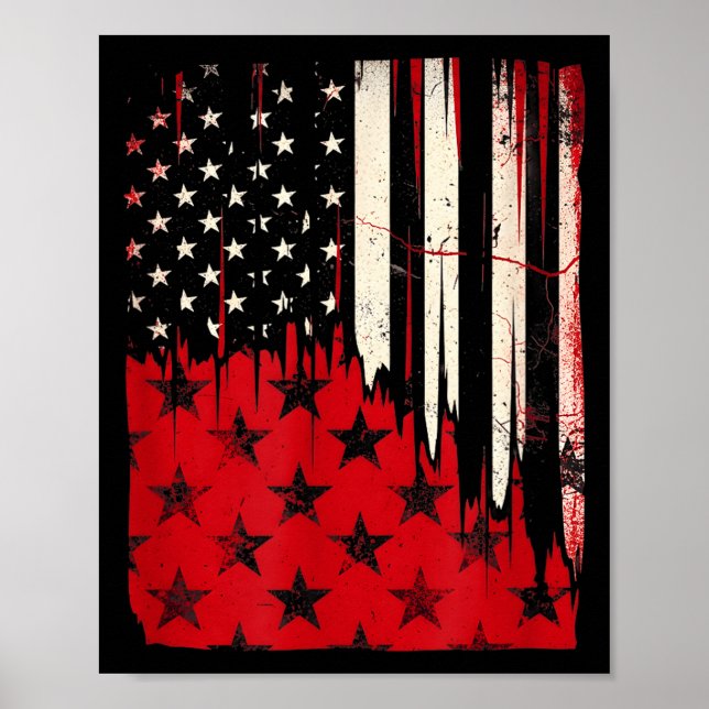Poster Bandeira 4 de julho dia da independência EUA  (Frente)