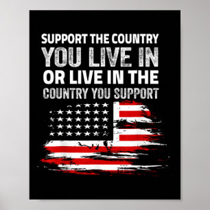 Poster Bandeira 4 De Julho Suporta O País Em Que Você Viv