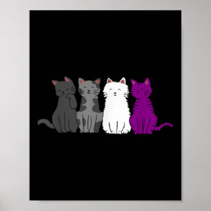 Poster Bandeira Ace do Gato Orgulho Lgbt Auality Demiual