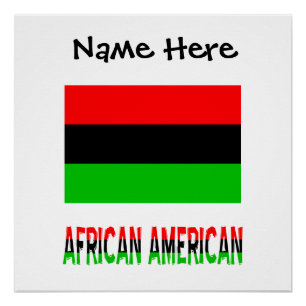 Póster Bandeira Afro-Americana da Diáspora Africana Perso