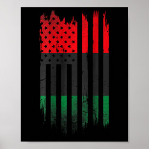 Poster Bandeira Afro-Americana Orgulho da História Negra
