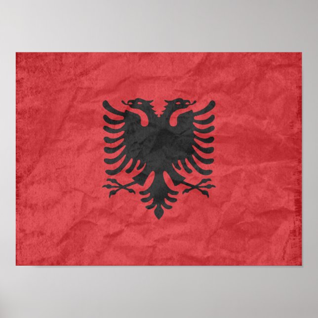 Poster Bandeira albanesa (Frente)