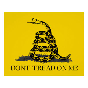 Póster Bandeira Amarela Clássica de Gadsden Não Pise em M