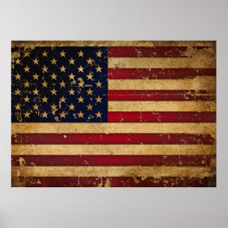 Póster Bandeira Americana