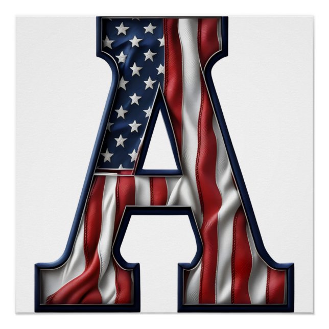 Póster Bandeira americana. (Frente)