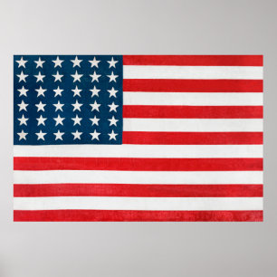 Poster Bandeira Americana