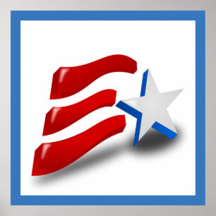 POSTER BANDEIRA AMERICANA