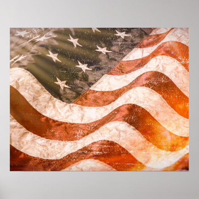 Poster Bandeira Americana (Frente)