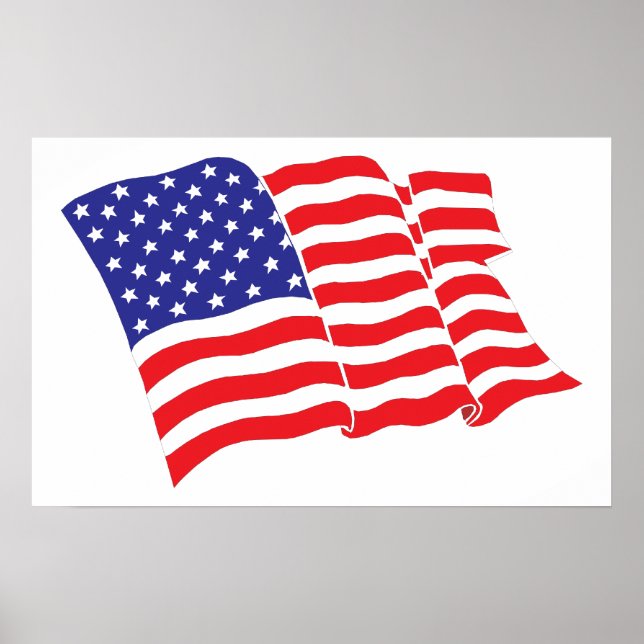 Poster Bandeira Americana (Frente)
