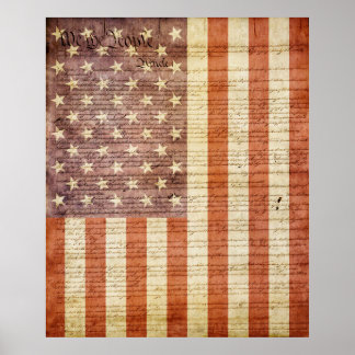 Póster Bandeira Americana