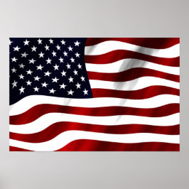 Póster Bandeira Americana