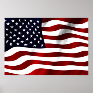 Póster Bandeira Americana