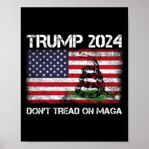 Poster Bandeira americana 2024 Não Pise na Cobra Maga 