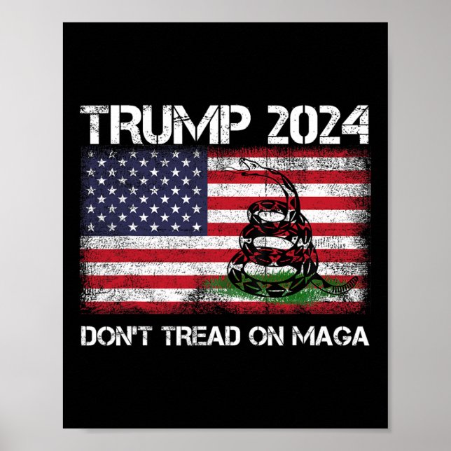 Poster Bandeira americana 2024 Não Pise na Cobra Maga  (Frente)