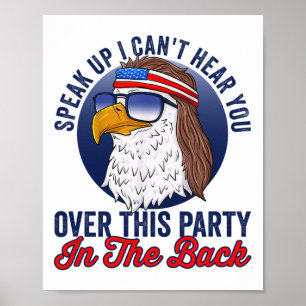Poster Bandeira Americana 4 De Julho Americana Águia Engr