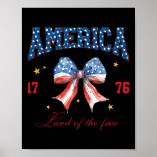 Poster Bandeira Americana 4 De Julho Dia Da Independência
