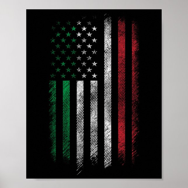 Poster Bandeira Americana 4 De Julho Patriótico Italiano  (Frente)