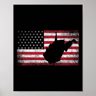 Poster Bandeira Americana 4 De Julho West Virginia Wv Vin