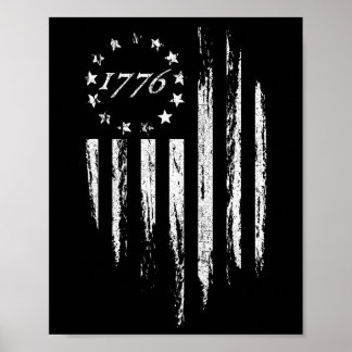 Poster Bandeira Americana Betsy Ross 13 Estrelas No Dia 4