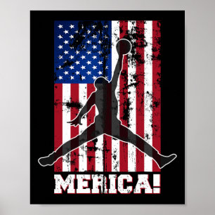 Poster Bandeira Americana Bysketbyll Estado Unidos Bandei