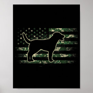 Poster Bandeira Americana Camuflada Montanha Suíça Maior