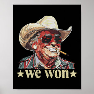 Poster Bandeira Americana Cavaleiro Ocidental Trump Nós G