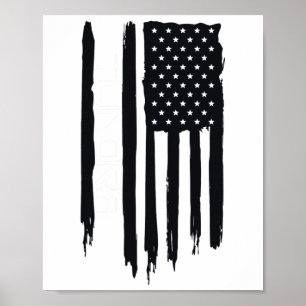 Poster Bandeira Americana da Tundra Rústica do Alasca EUA
