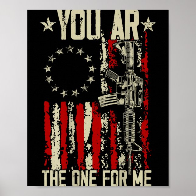 Poster Bandeira Americana de Arma Você AR é a certa para  (Frente)