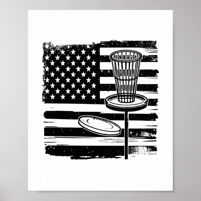 Poster Bandeira Americana de Golf de Disco (Frente)
