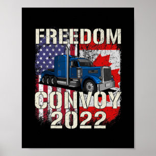 Poster Bandeira Americana do Canadá - Comboio da Liberda
