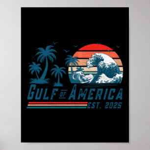 Poster Bandeira Americana Do Golfo Da América Do Norte Es