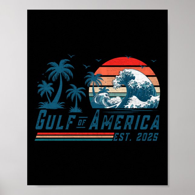 Poster Bandeira Americana Do Golfo Da América Do Norte Es (Frente)