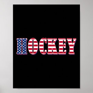 Poster Bandeira Americana do Hóquei
