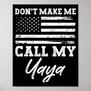 Poster Bandeira Americana dos EUA Vintage Não Faça Chamad