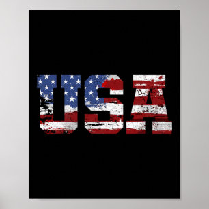 Poster Bandeira Americana Estados Unidos da América 4º