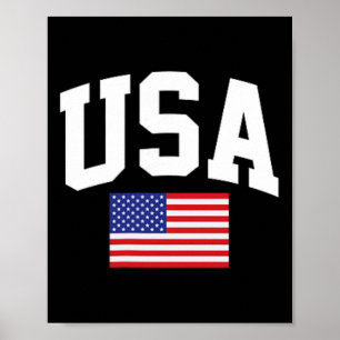 Poster Bandeira Americana Estrelas Listras 4 De Julho Pat