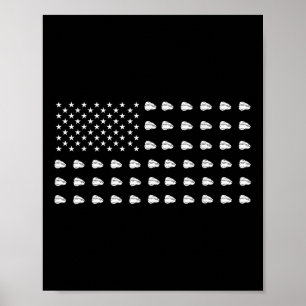 Poster Bandeira Americana Frango Comida EUA Patriotismo P