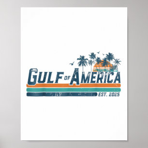 Poster Bandeira Americana G.2025 Do Golfo De Eua
