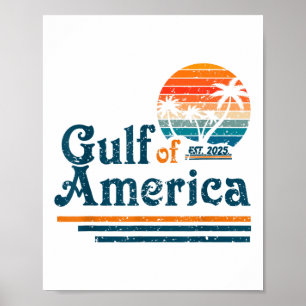 Poster Bandeira Americana G.2025 Do Golfo De Eua