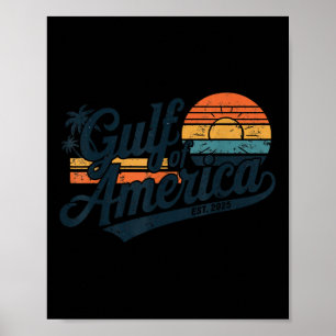 Poster Bandeira Americana G.2025 Do Golfo De Eua