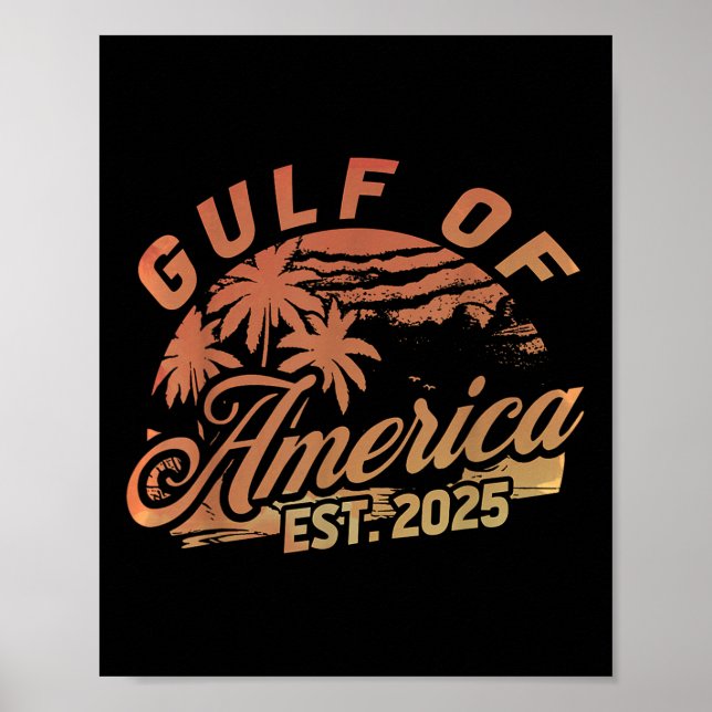 Poster Bandeira Americana G.2025 Do Golfo De Eua (Frente)