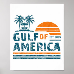 Poster Bandeira Americana G.2025 Do Golfo De Eua