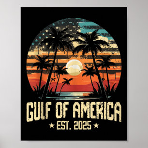Poster Bandeira Americana G.2025 Do Golfo De Eua
